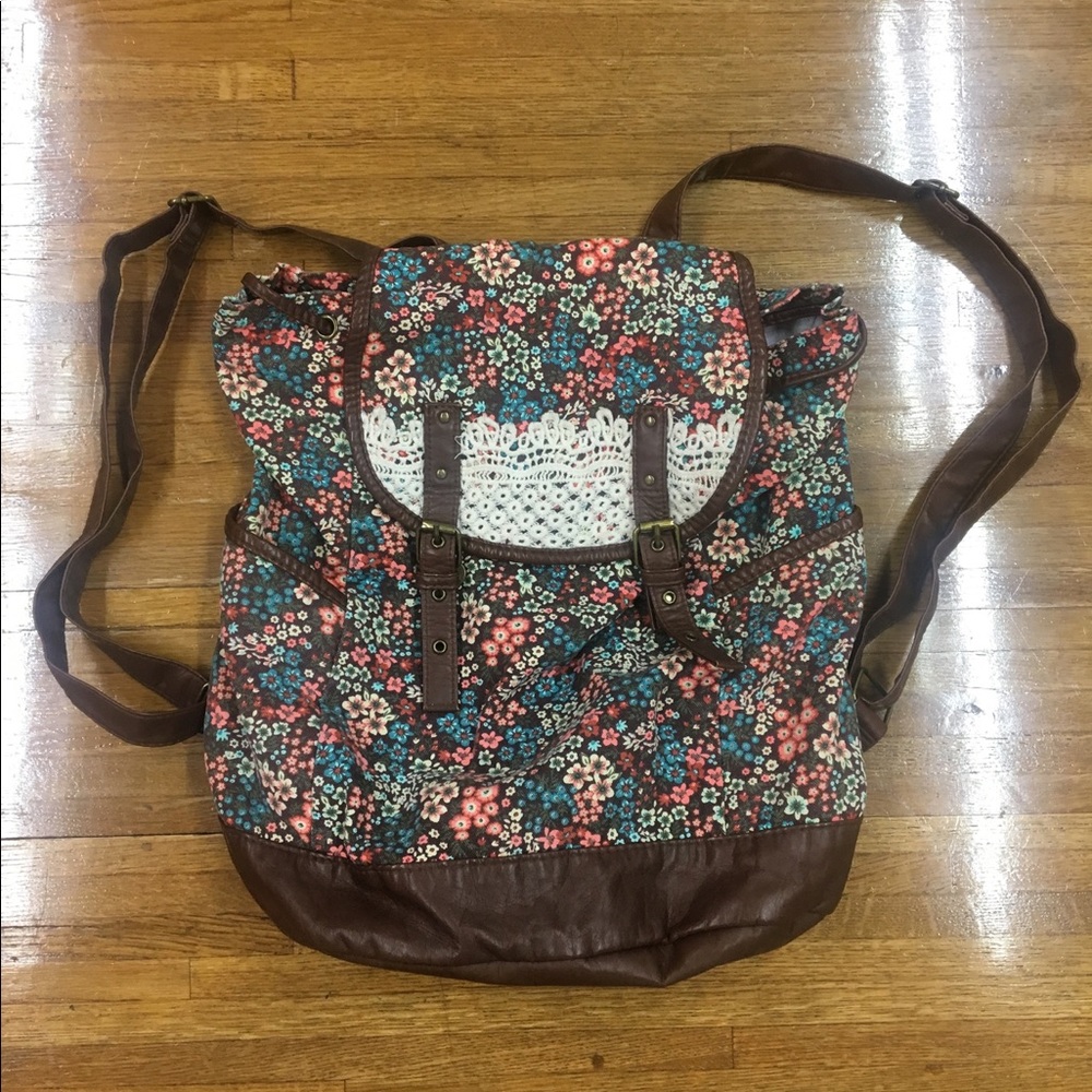 Claire’s girls floral/lace backpack